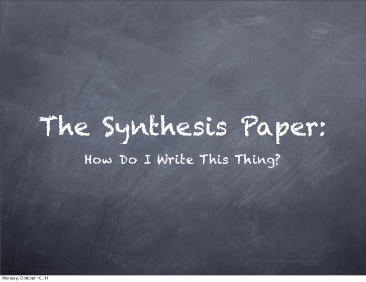 How do you write a synthesis essay?
