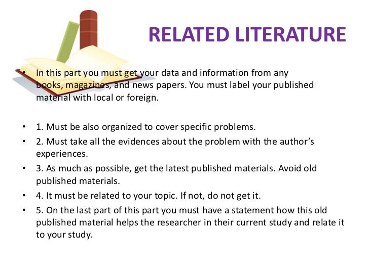 Example of review of related literature thesis