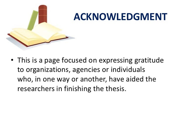 Sample of acknowledgement in baby thesis