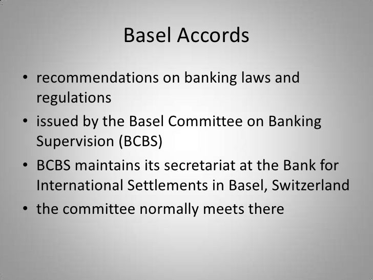 The Three Pillars of the Basel II Accord