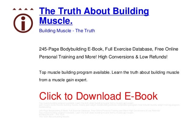 The Truth About Building Muscle Free Ebook Download 65