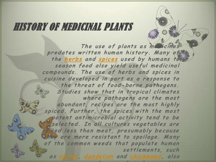 History of Medicinal Plants