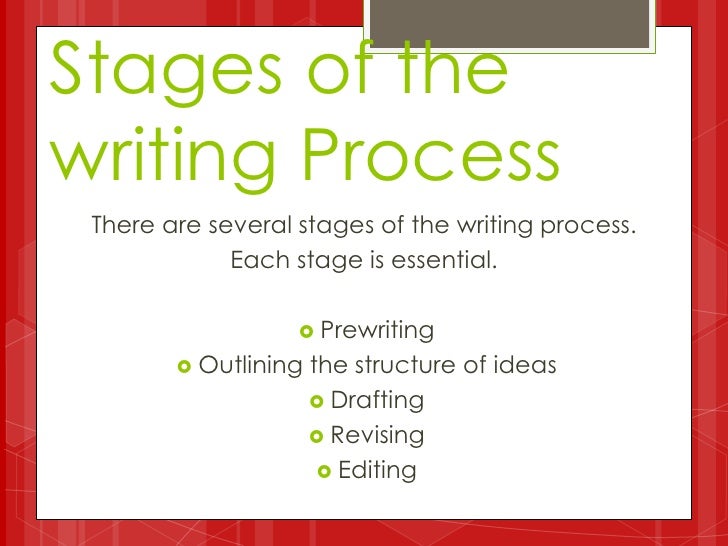 the stages of the writing process the stages of the writing process