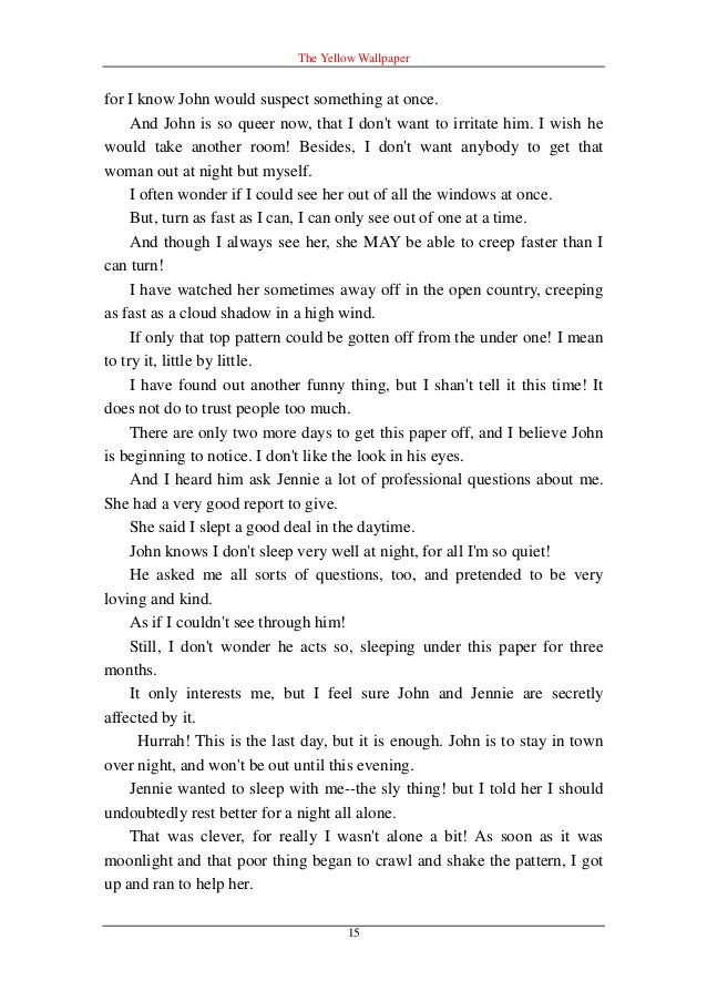 Essay On The Feminism In The Yellow Wallpaper And The Story Of An Hour