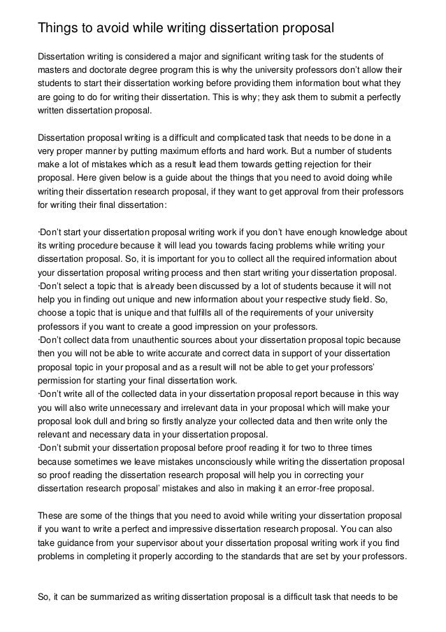 How to Plan Your Dissertation Proposal - For Dummies