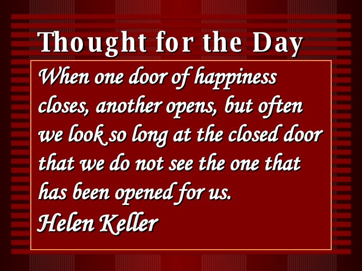 when day thought of the day when day thought of the day
