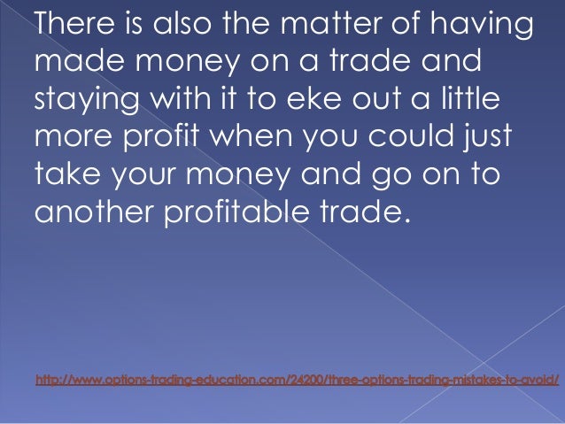 Top 10 option trading mistakes