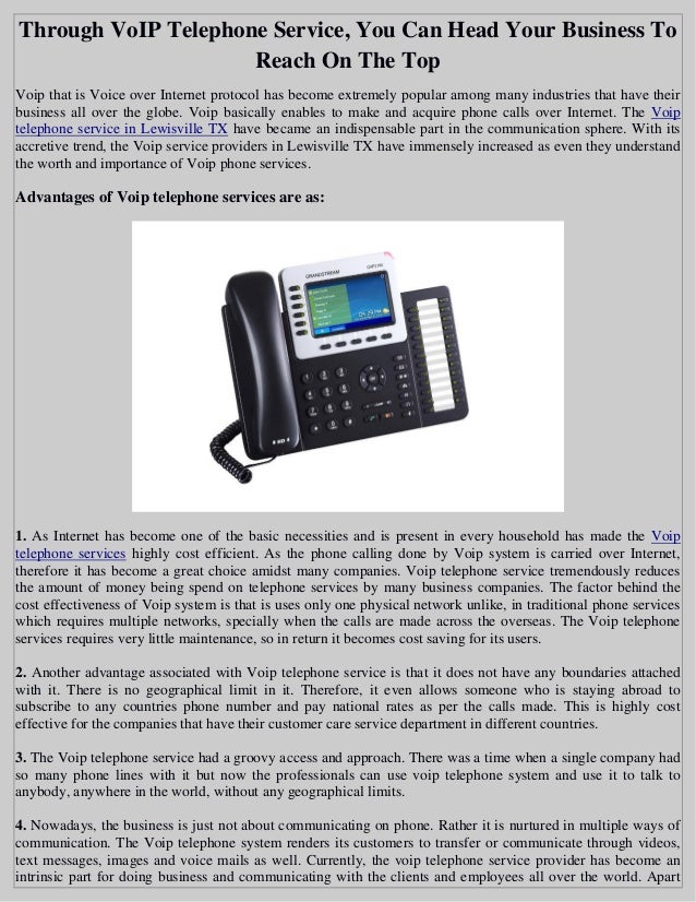 Through VoIP Telephone Service, You Can Head Your Business To Reach O⦠Through VoIP Telephone Service, You Can Head Your Business To Reach Oâ¦