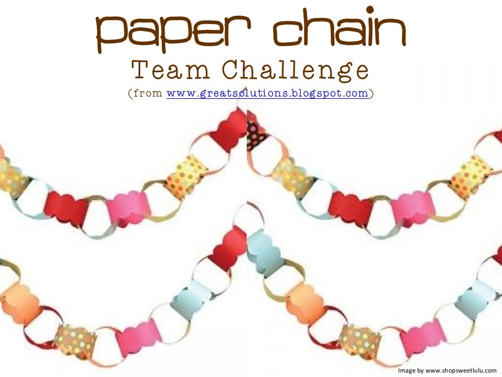 Paper chain Team Challenge (from