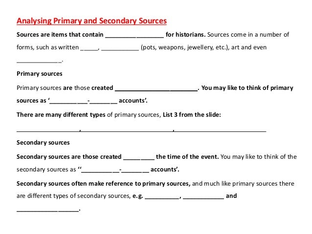 Worksheets Primary Vs Secondary Sources Worksheet primary and secondary sources worksheet fireyourmentor free analyzing source virginia studies review activities vs 1 primarysecondary worksheets