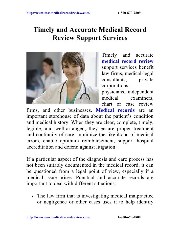 Timely and accurate_medical_record_review_support_services