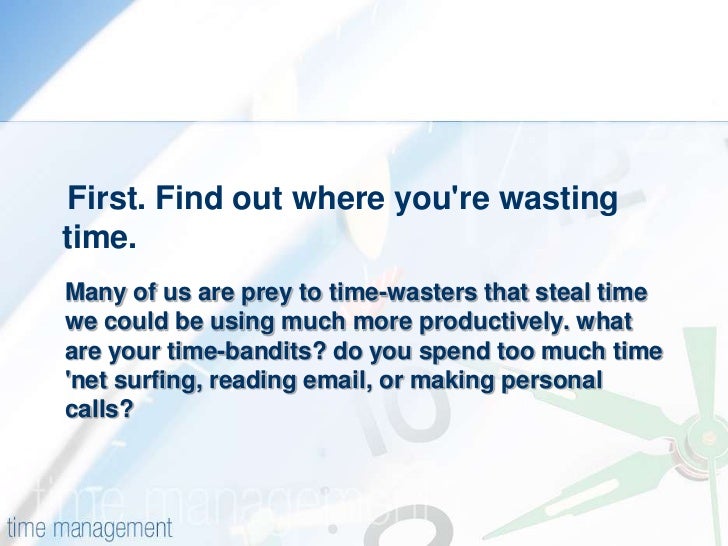 Write an essay value of time