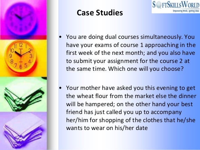 Case studies related to time management
