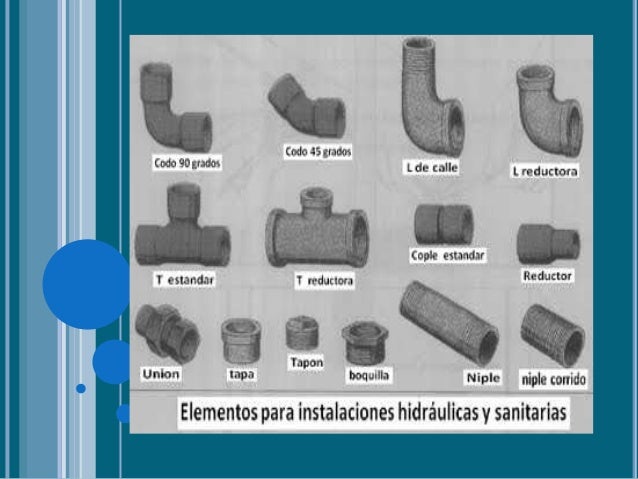 Tipo de tubería hidráulica y diámetros recomendados en
