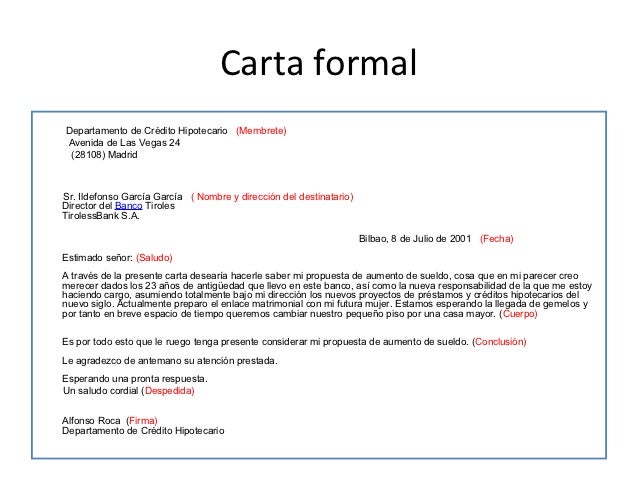 carta formal imagui cartas en espanol formales