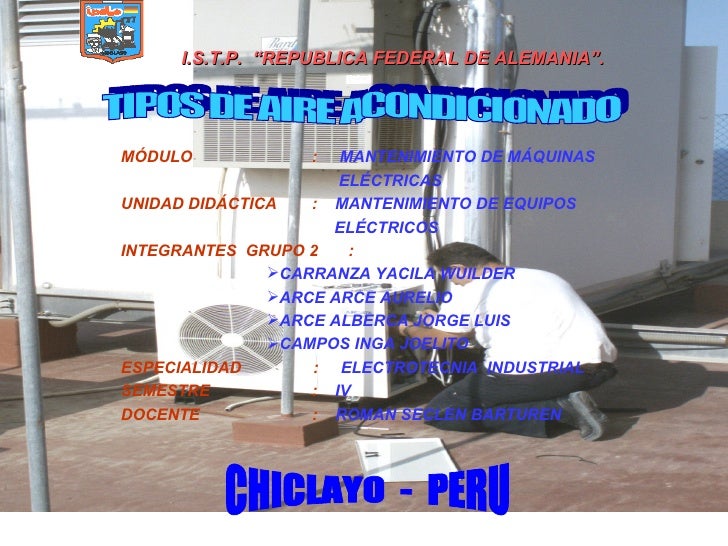 Tipos aire acondicionado