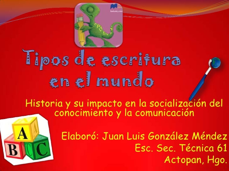 ESCRITURA TIPOS escritura tipos: