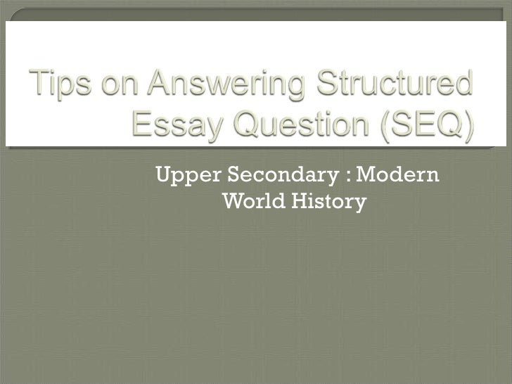 structured essay question history structured essay question history