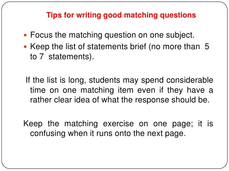 Constructing an essay test