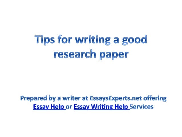 help for writing research paper