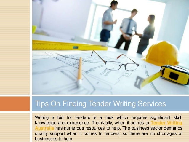 Tender writing services