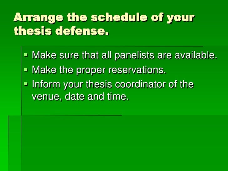 Thesis defense presentation tips