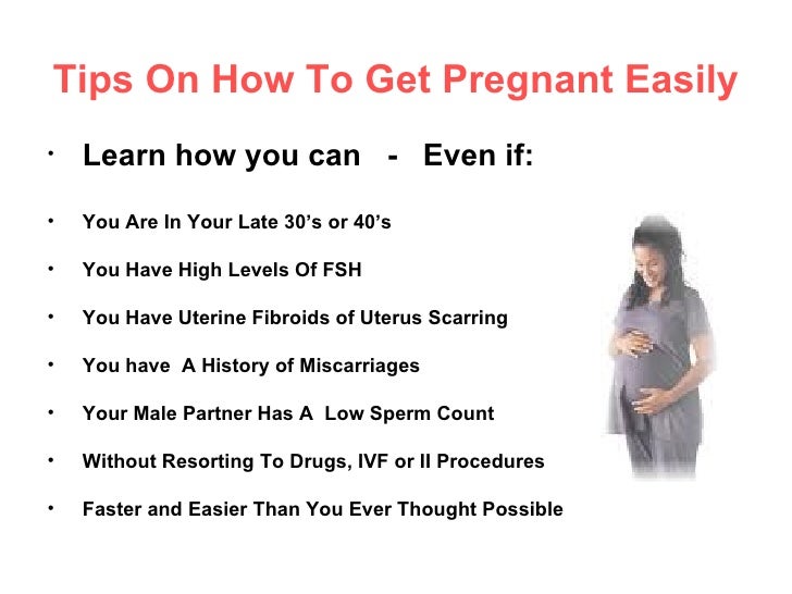 Tips on how to get pregnant easily