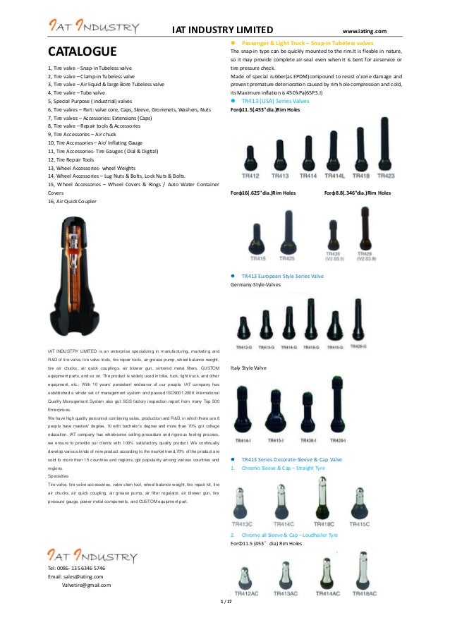 Tire valveaccessoriesoverview