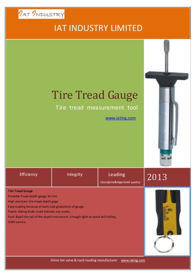 Tire tread depth gauge