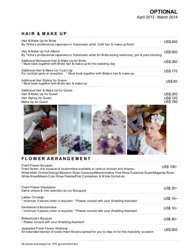 Wedding dress packages