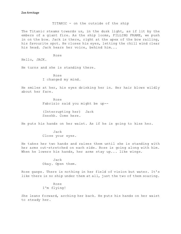 titanic script