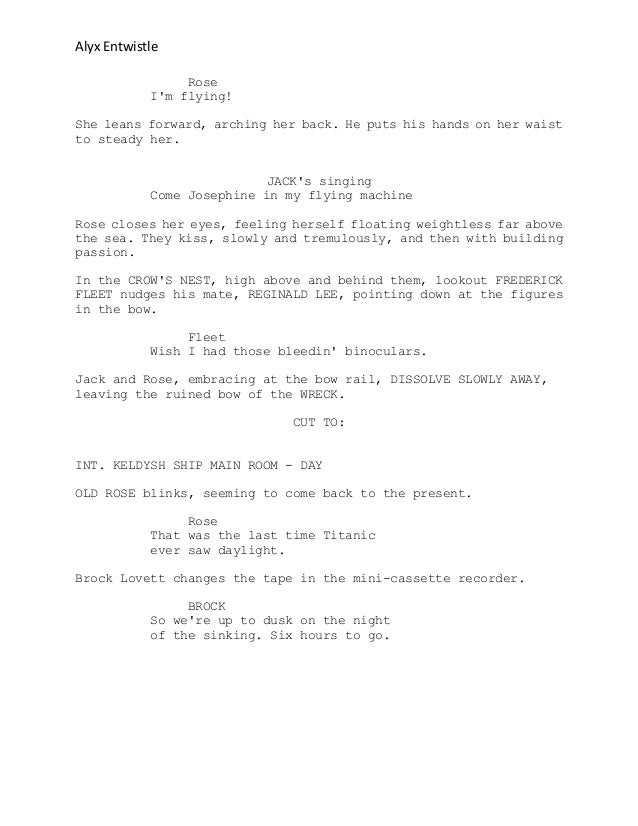 titanic script