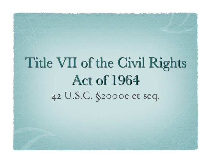 Title VII PowerPoint Slides