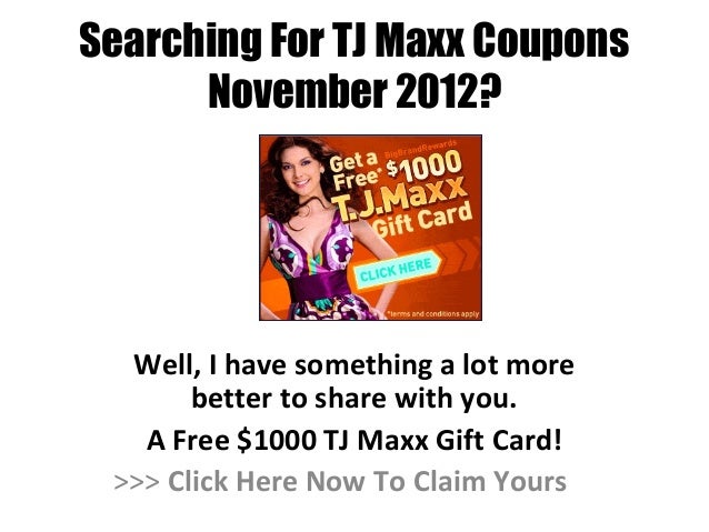Tj maxx coupons printable