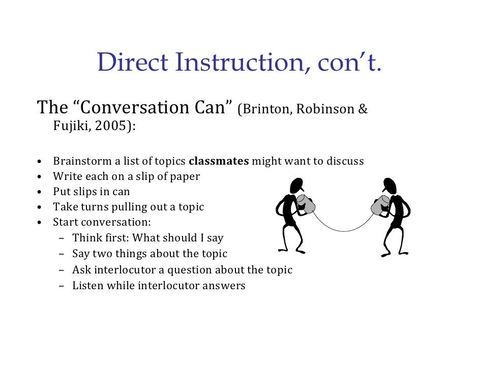 direct autism instruction