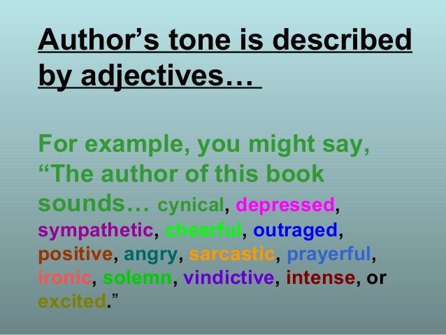 author s tone author s tone