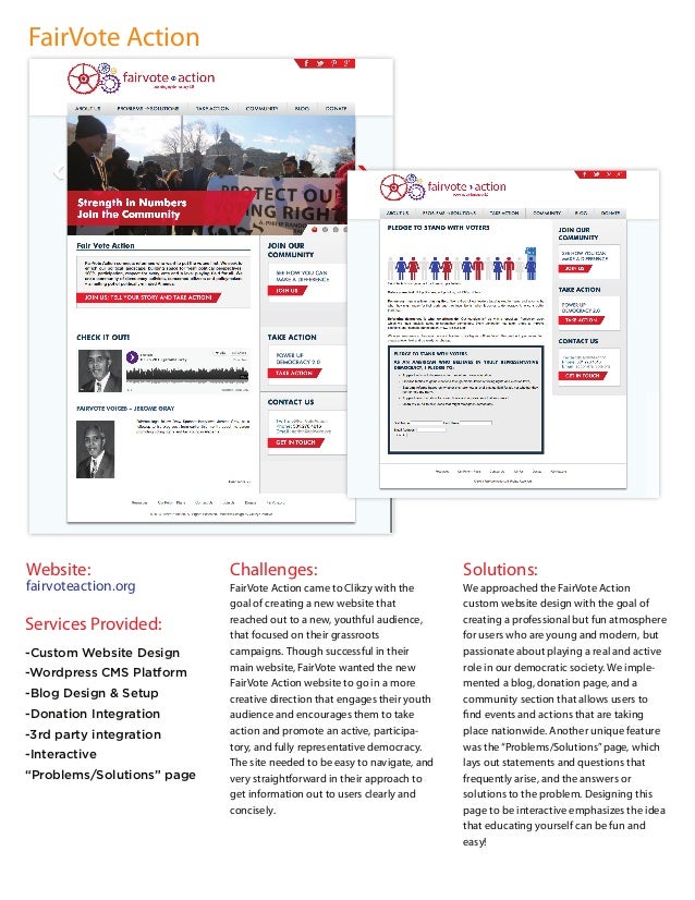 Case studies web page design