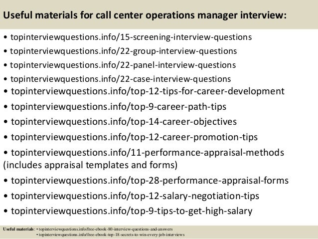 call center manager interview questions operation manager interview questions