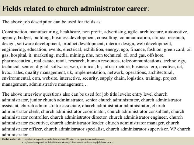 17 fields related to church administrator church administrator salary church administrative assistant salary