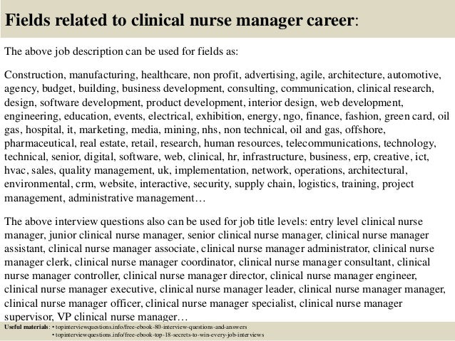 interview questions nurse manager