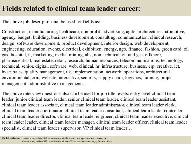 interview question for team leader