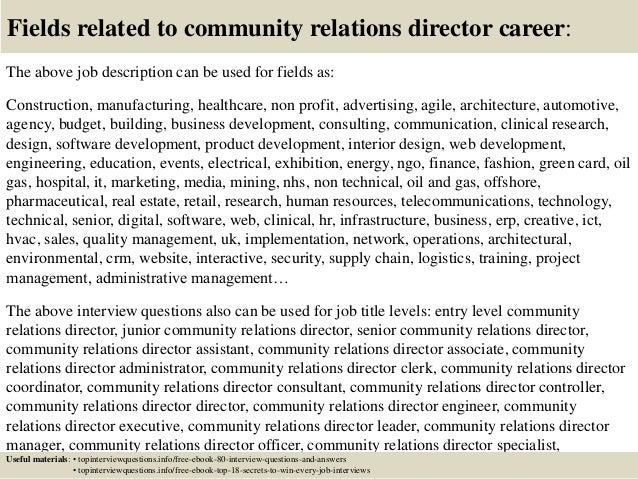 Sample cover letter for community relations coordinator