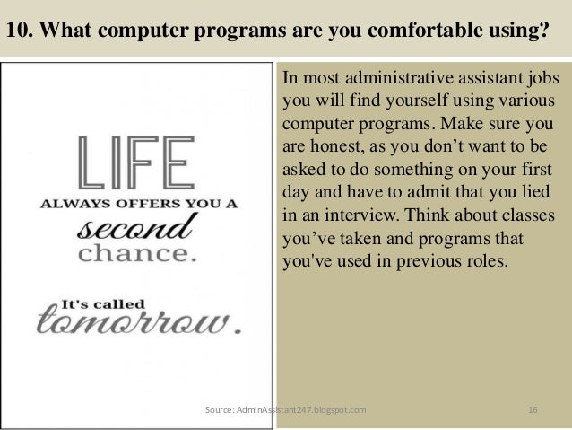 executive assistant interview answers