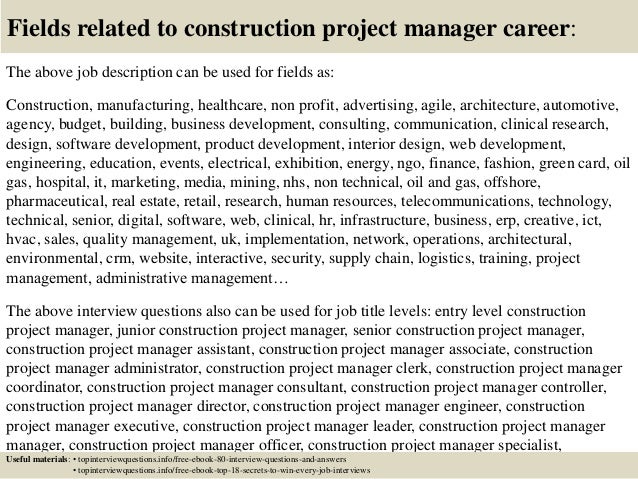 project manager interview questions and answers