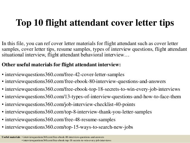 top 10 flight attendant cover letter tips