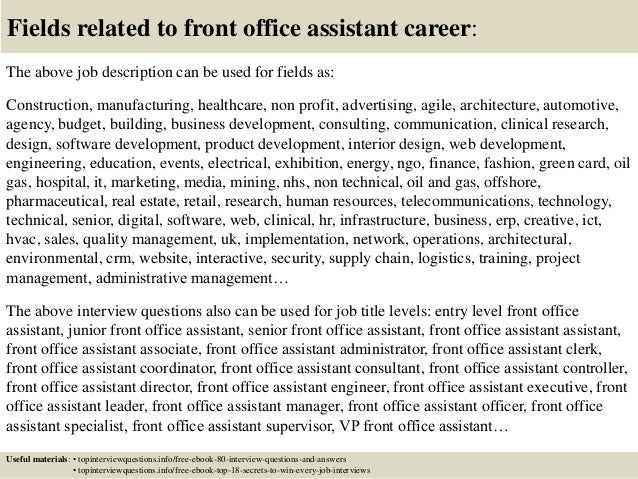 interview questions for office assistant