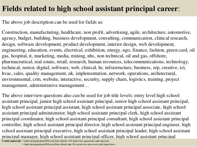 assistant principal interview questions and answers