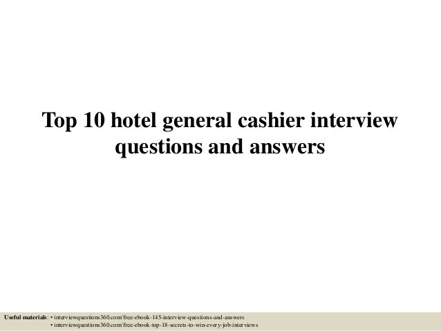 cashier interview questions