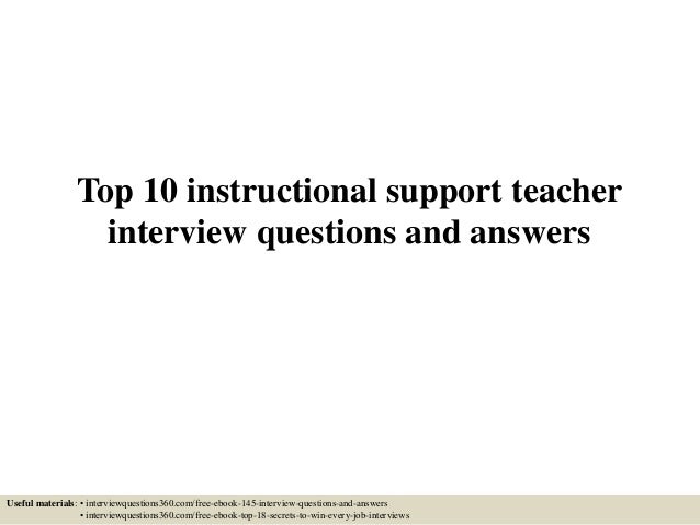 teaching assistant interview questions and answers