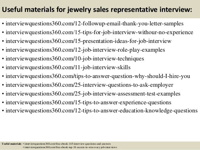 jewelry sales resume